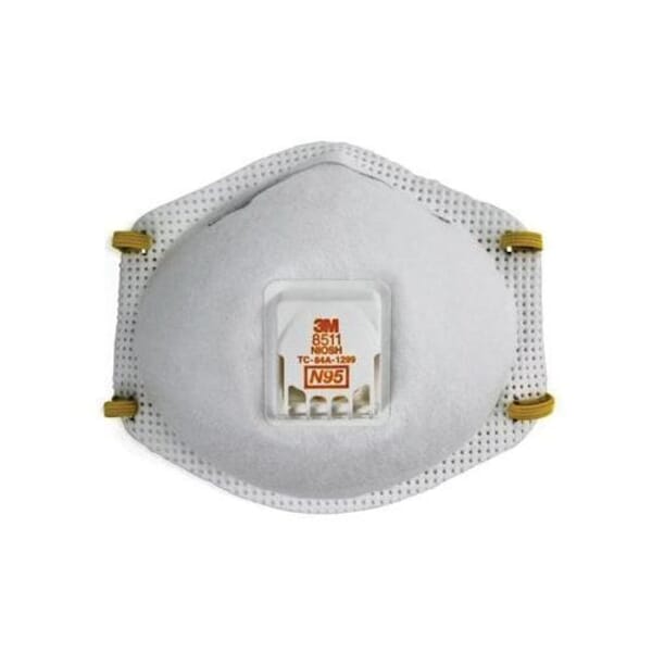 3M 7000002056 Cup Style Disposable Particulate Respirator, Standard, Resists: Airborne Biological Particles, Certain Oil, Non-Oil Based Particles, Dust and other Particles