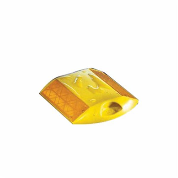 3M 7100005986 290 Marker, 4 in L x 5/8 in W, Yellow, Polycarbonate Glass, 2-Way