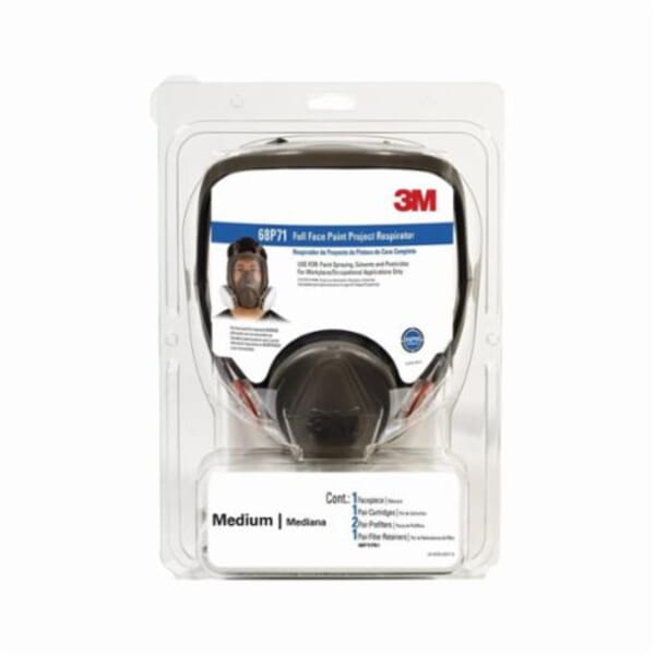 3M 7100153583 Full Face Paint Project Respirator, M, Resists: Solid and Liquid Aerosols and Organic Vapors