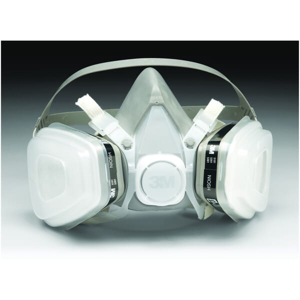 3M 7000052079 5000 Disposable Half Facepiece Respirator Assembly, Resists: Acid Gas, Chlorine, Hydrogen Chloride, Hydrogen Fluoride, Hydrogen Sulfide, Organic Vapors and Sulfur Dioxide