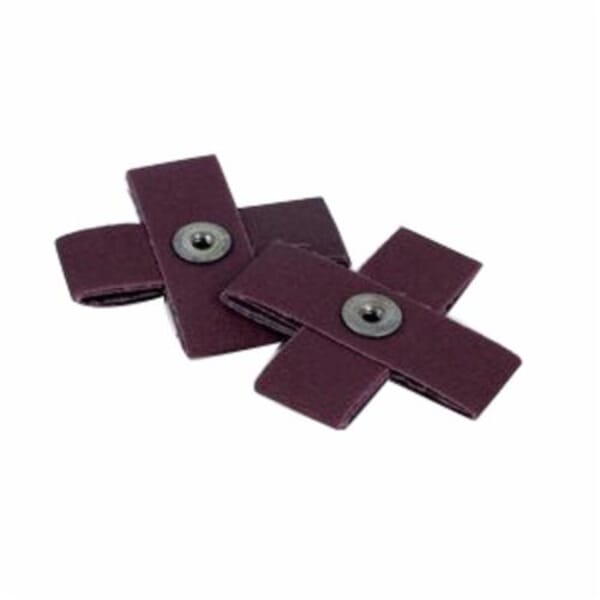 3M 7100105537 Flexible Cross Pad, 1 in L Pad x 1 in W Pad x 3/8 in THK Pad, #8-32 Eyelet Thread, 60 Grit