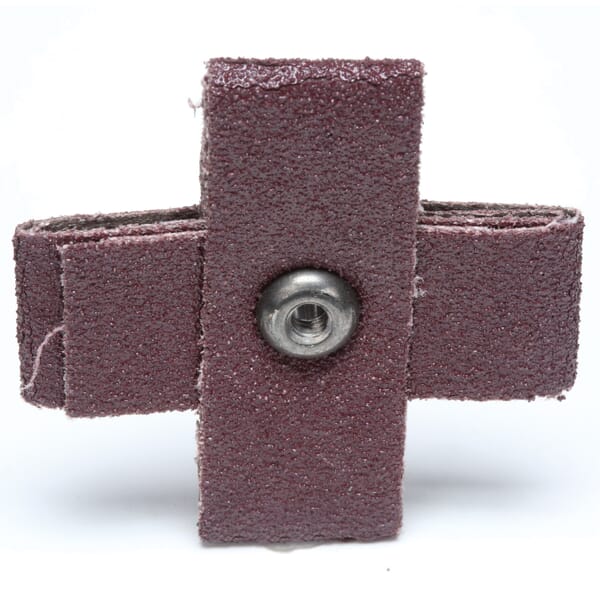 3M 7100105487 Flexible Cross Pad, 2 in L Pad x 2 in W Pad x 3/4 in THK Pad, #8-32 Eyelet Thread, 80 Grit