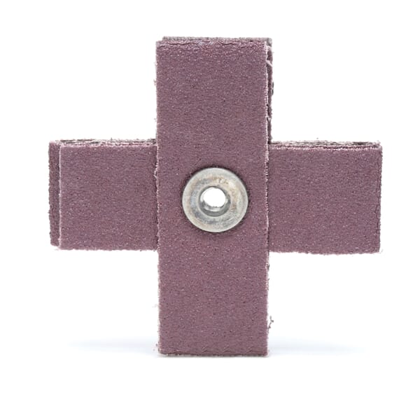 3M 7100094562 Flexible Cross Pad, 3 in L Pad x 3 in W Pad x 1 in THK Pad, 1/4-20 Eyelet Thread, 80 Grit
