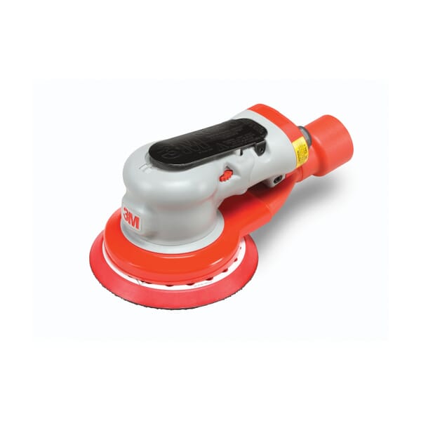 3M 7000119324 Central Vacuum Pneumatic Orbital Sander, 5 in Pad, 17 scfm Air Flow, 6 dB