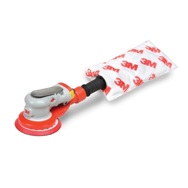 3M 7000119331 Self-Generated Vacuum Pneumatic Orbital Sander, 5 in Pad, 17 scfm Air Flow, 6 dB