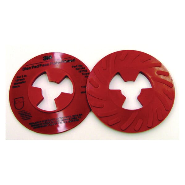 3M 7010362529 Extra Hard Density Ribbed Disc Pad Face Plate, 5 in W/Dia, For Use With 3MDisc Pad Hub, Right Angle Grinder and Rotary Sander