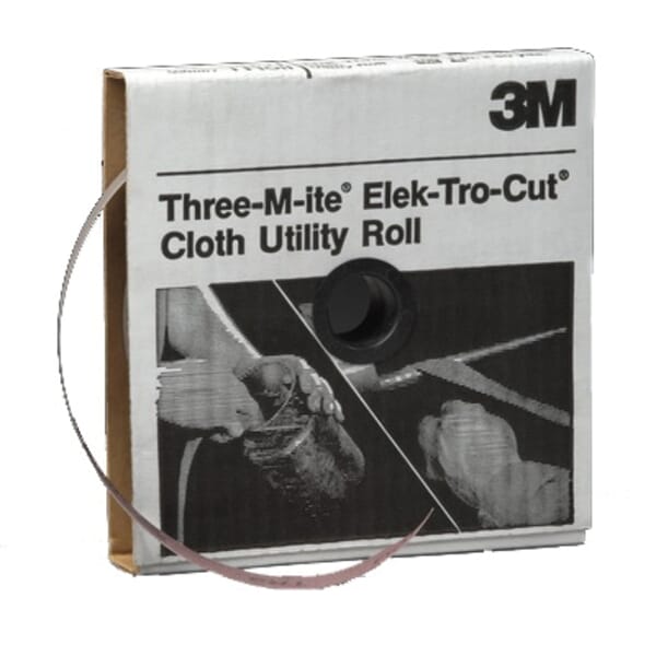 3M 7000118332 Utility Cloth Roll, 50 yd L Roll x 2 in W Roll, 80 Grit, Medium Grade, Aluminum Oxide Abrasive, Cloth Backing