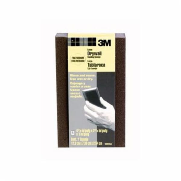 3M 7010383571 Drywall Sanding Sponge, 4-7/8 in OAL x 2-7/8 in OAW x 1 in THK Overall, Fine/Medium Grade