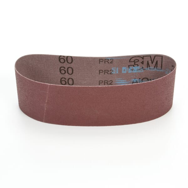 3M 7010360819 Portable Cloth Belt, 3 in W Belt x 21 in L, 60 Grit, Medium Grade, Aluminum Oxide Abrasive, Cloth Backing