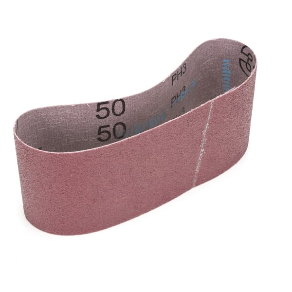 3M 7010294780 Portable Cloth Belt, 3 in W Belt x 18 in L, 50 Grit, Coarse Grade, Aluminum Oxide Abrasive, Cloth Backing