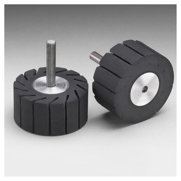 3M 7100000272 Slotted Expander Wheel, 2 in Dia Drum x 1 in L Drum, 1/4 in Dia Shank, 12000 rpm Max