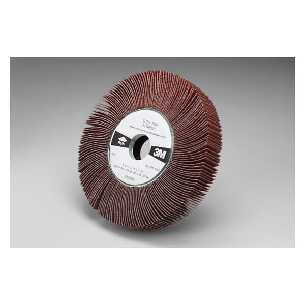 3M 7010309102 Unmounted Flap Wheel, 6 in Dia Wheel, 1 in W Face, 80 Grit, Medium Grade, Ceramic Abrasive