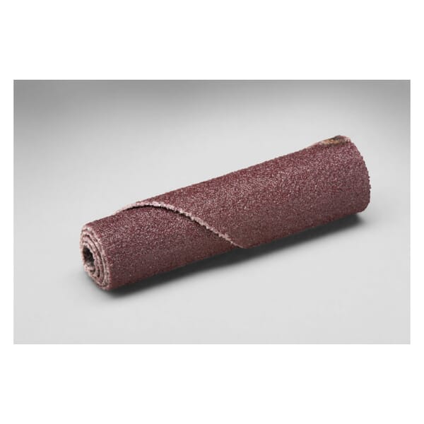 3M 7010327457 Coated Regular Straight Cartridge Roll, 3/16 in Dia x 1 in OAL, 3/32 in Dia Pilot Hole, P120 Grit, Aluminum Oxide Abrasive