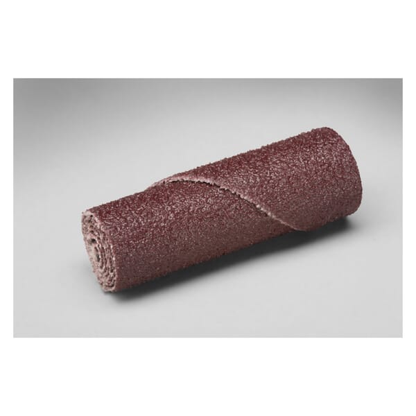 3M 7010299080 Coated Regular Cartridge Roll, 1/2 in Dia x 2 in OAL, 1/8 in Dia Pilot Hole, 60 Grit, Aluminum Oxide Abrasive
