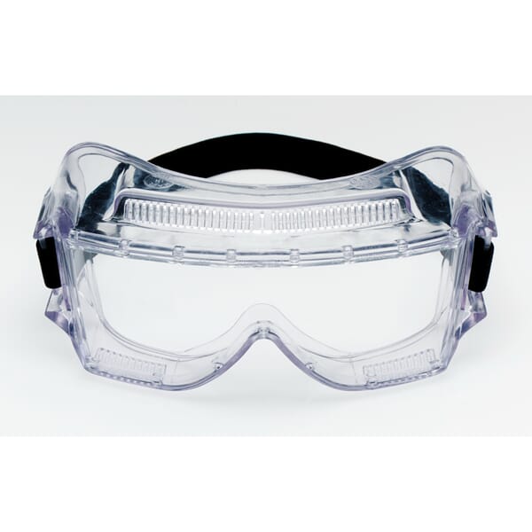 3M 7837140300 Impact Safety Goggles, Anti-Fog Clear Polycarbonate Lens, Yes % UV Protection, Velvet Strap