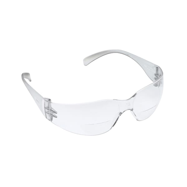 3M 078371-62120 Bi-Focal Lens Economy Lightweight Reader Protective Eyewear, +2 Diopter, Clear Lens, Plastic Frame, Polycarbonate Lens, Yes UV Protection, ANSI Z87.1-2015