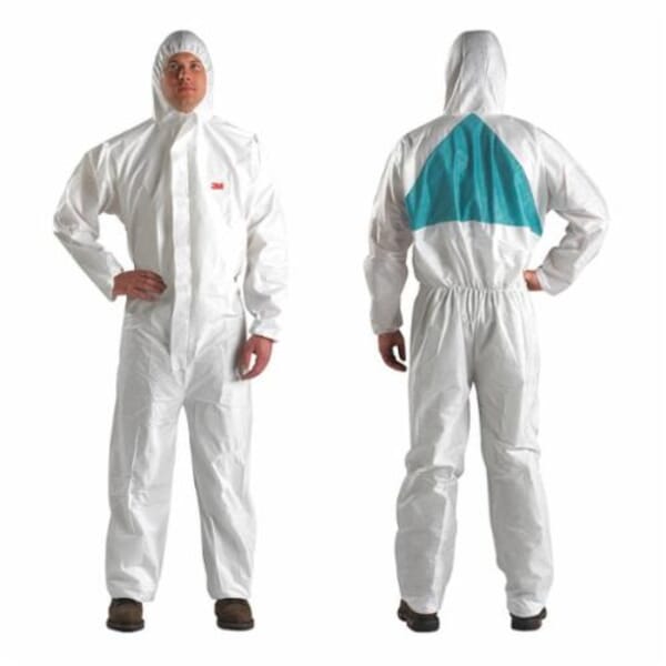 3M 4671963266 4520 Light Duty Coverall, XL, Green/White, SMMMS Polypropylene, 43 to 45 in Chest, 33 in L Inseam