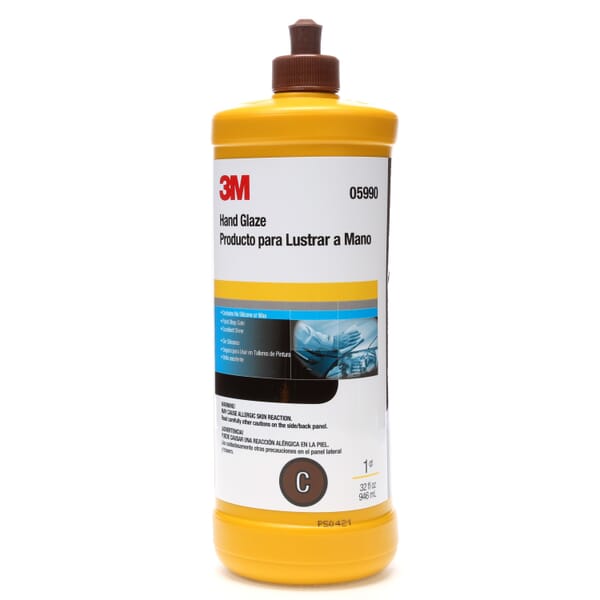 3M 7000000479 Non-Wax Hand Glaze, 1 qt Container, Brown