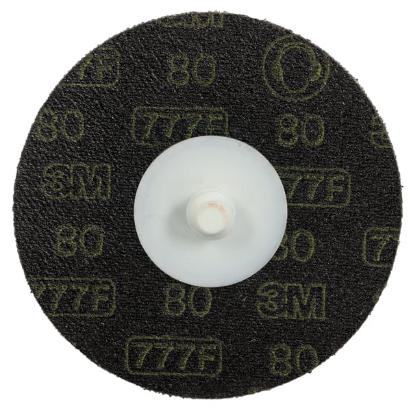 3M 7000000555 777F Disc, 3 in Dia Disc, 80 Grit, Ceramic Abrasive, TR Attachment