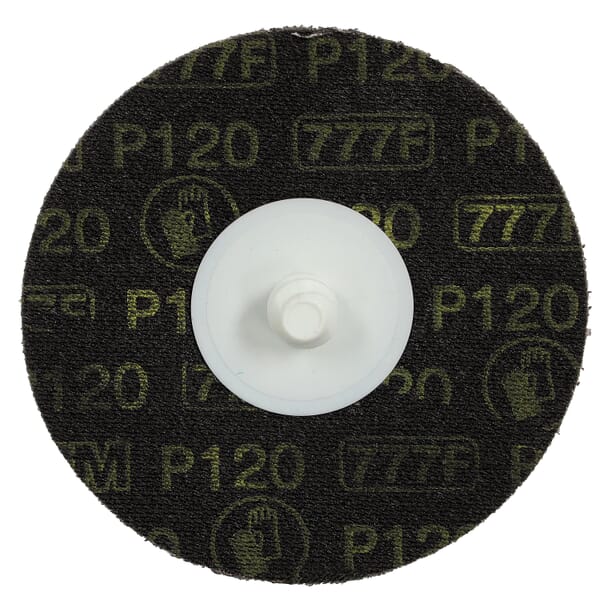 3M 7000000557 777F Disc, 3 in Dia Disc, P120 Grit, Ceramic Abrasive, TR Attachment