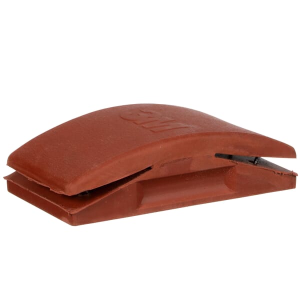 3M 7000000587 Firm Density Sanding Block, 5 in OAL x 2-3/4 in OAW, Rubber Abrasive, Clip-On Attachment