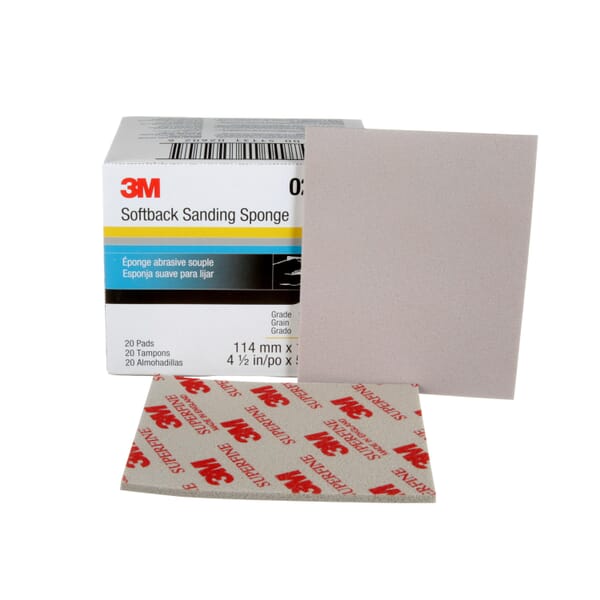 3M 7000000588 2602 Sponge, 5.5 in L 4.5 in W, 500/600 Grit, Super Fine Grade