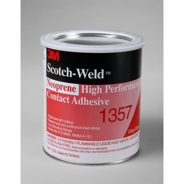 3M 7000000803 1357 High Performance Adhesive, 1 gal, Gray