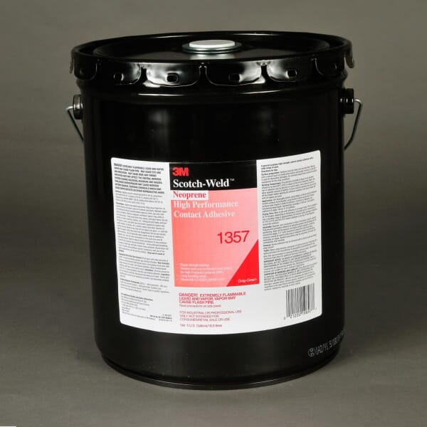3M 7000000804 1357 High Performance Adhesive, 5 gal Drum, Gray