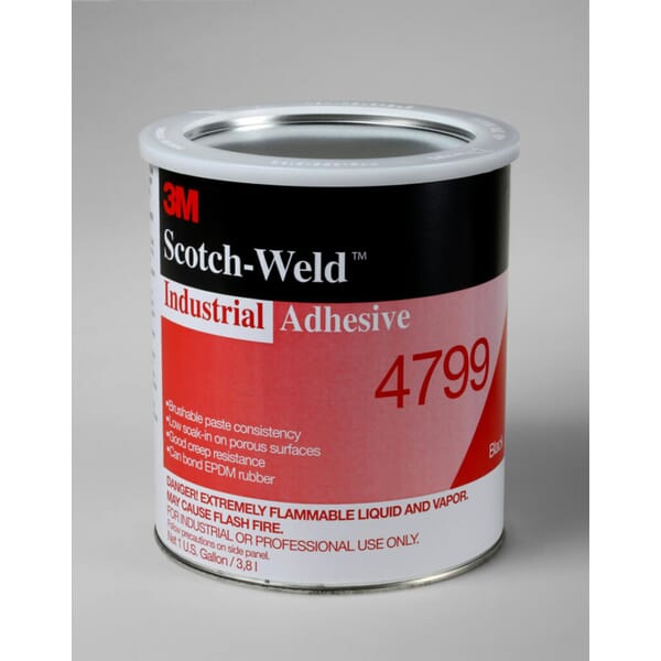 3M 7000000927 4799 Liquid Adhesive, 1 gal, Black