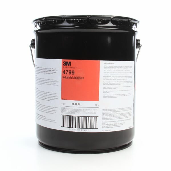 3M 7000000928 4799 Liquid Adhesive, 5 gal Drum, Black