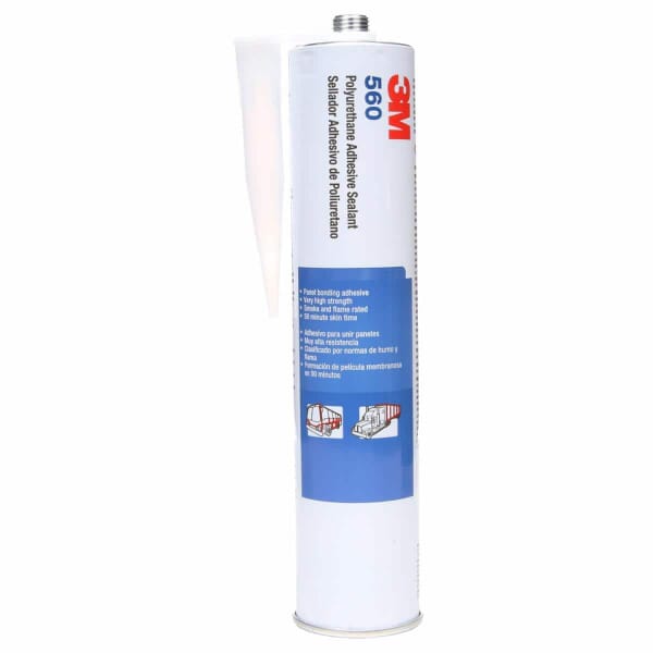 3M 7000000945 560 Adhesive Sealant, 31 mL Cartridge, White, Polyurethane Base
