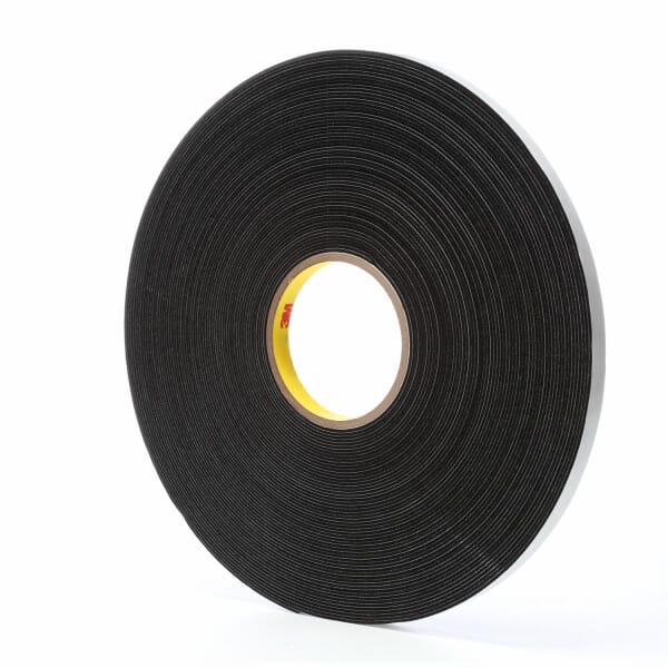 3M 7000001102 4516 Flexible Tape, 36 yd L 0.5 in W, 62 mil THK, Acrylic Adhesive, Black