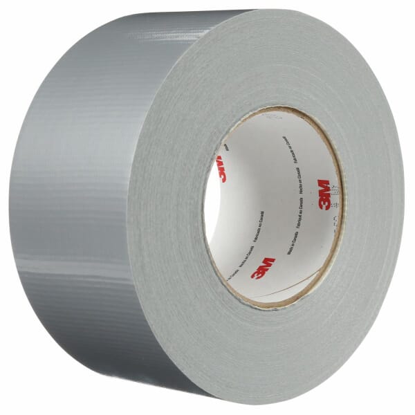3M 7000001231 6969 Extra Heavy Duty Tape, 60 yd L 2.83 in W, 10.7 mil THK, Rubber Adhesive, Polyethylene/Cloth Scrim Backing, Silver