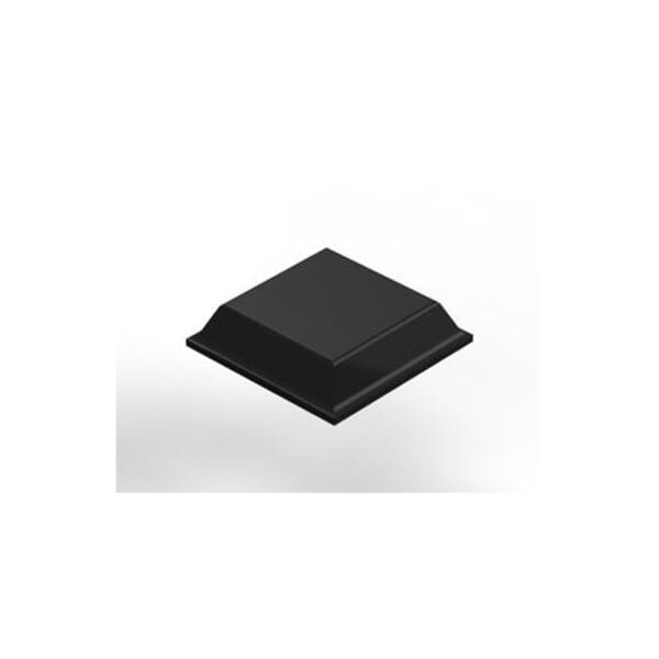 3M 7000001902 Self-Adhesive Bumper, Square Tapered with Flat Top Shape, Black, Polyurethane Foam/Rubber, 12.7 mm L x 1/2 in W