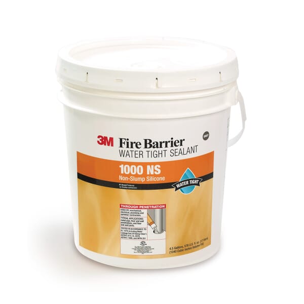 3M 7000006378 Non-Slumping Water-Tight Fire Barrier Sealant, Pail Container, Composition:
