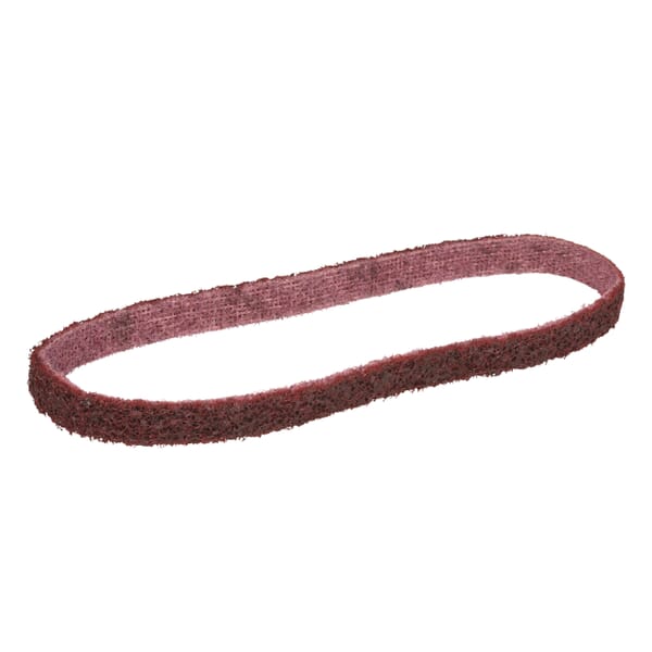 3M 7000028461 SC-BS Surface Conditioning Belt, 3/4 in W Belt x 18 in L, Medium Grade, Aluminum Oxide Abrasive, Maroon