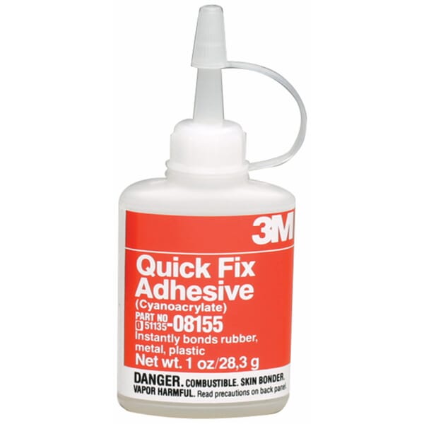3M 7000028588 8155 Instant Adhesive, 1 oz Bottle, Transparent