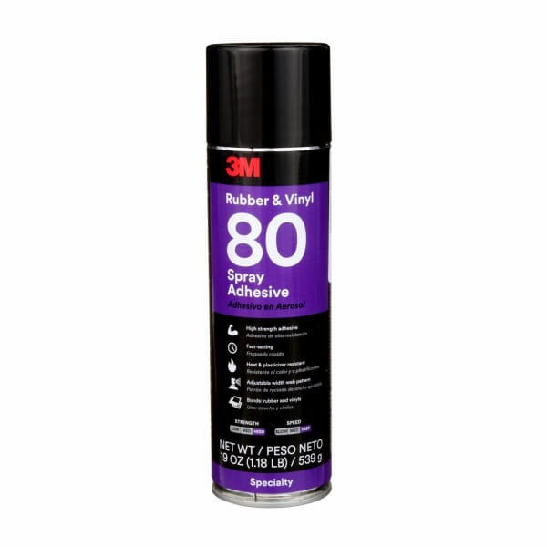 3M 7000028604 80 High Performance Spray Adhesive, 24 fl-oz, Yellow