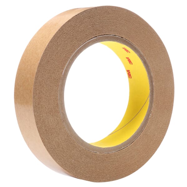 3M 7000028663 465 Adhesive Transfer Tape, 60 yd L 1 in W, 2 mil THK, Acrylic Adhesive, Tan