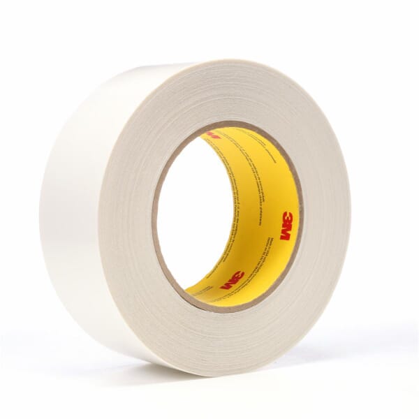 3M 7000029048 9737R Double Coated Tape, 60.15 yd L 1.9 in W, 3.5 mil THK, Acrylic Adhesive, Polyester Film Backing, Transparent