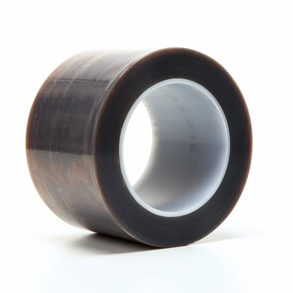 3M 7000029150 5491 Film Tape, 36 yd L 3 in W, 3.7 mil THK, Silicone Adhesive, Extruded PTFE Backing, Brown