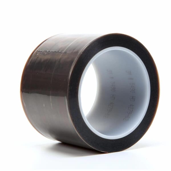 3M 7000029151 5490 Film Tape, 36 yd L 3 in W, 3.7 mil THK, Silicone Adhesive, Extruded PTFE Backing, Brown