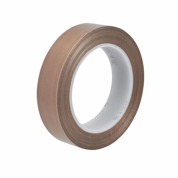 3M 7000029154 5451 Cloth Tape, 36 yd L 1 in W, Silicone Adhesive, Glass Cloth/PTFE Backing