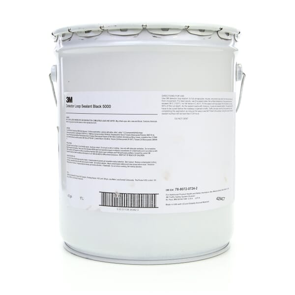 3M 7000042538 Detector Loop Sealant, 4.5 gal Container Pail Container, Mild Odor/Scent, Black, Liquid Form