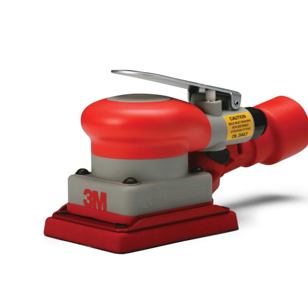 3M 7000045009 Central Vacuum Pneumatic Orbital Sander, 3 x 4 in Pad Rectangle Pad, 17 scfm Air Flow, 90 psi