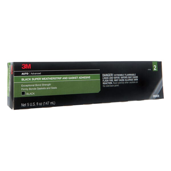 3M 7000045523 08008 Flexible Adhesive, 5 fl-oz Tube, Black