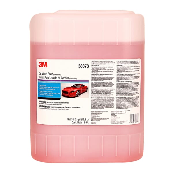 3M 7000045535 Car Wash Soap, 5 gal Container Pail Container, Cherry Odor/Scent, Orange/Red, Liquid Form