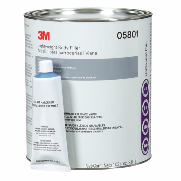 3M 7000045748 5801 Lightweight Filler, 1 gal Can, Blue/Gray
