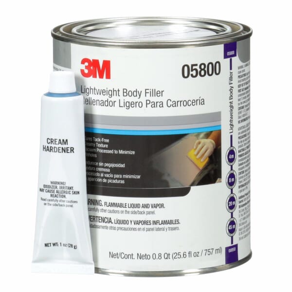 3M 7000045749 5800 Lightweight Filler, 1 qt Can, Blue/Gray