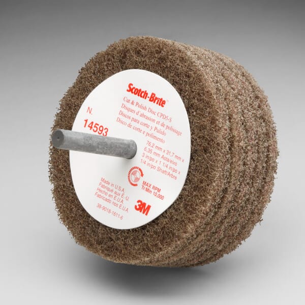 3M 7000045941 D5 Cut and Polish Disc, 3 in Dia Disc, Medium Grade, Aluminum Oxide Abrasive